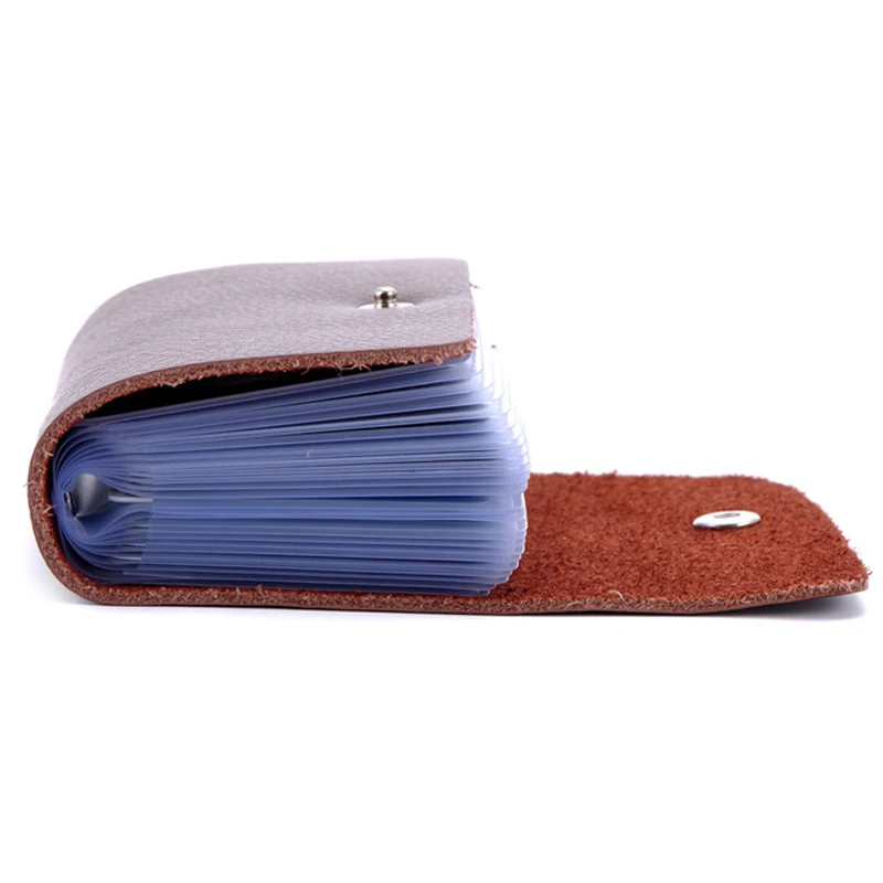 Fashion Unisex Genuine Leather Bank Credit Card Holder Men Cowhide Business Card Case ID Wallet For Women 11 Colors