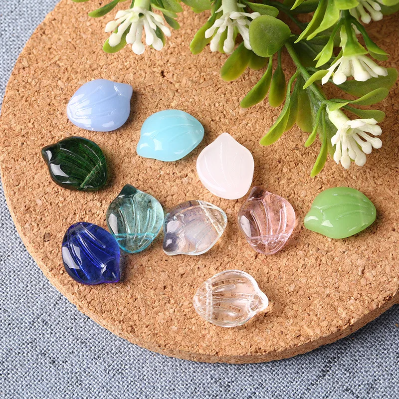 10pcs Shell Shape Lampwork Beads 12x15mm Multi Color Glass Beads Pendant For Jewelry Making Handmade Hair Accessories Wholesale