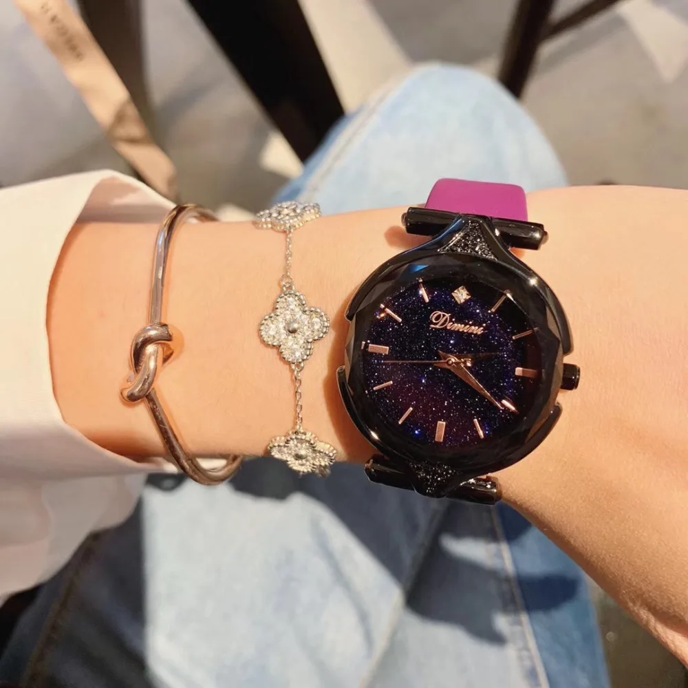 Cool Independent Women Fashion Watches Sexual Cold Wind Full Black Leather Wrist watch Quartz Vogue Girls Students Watch Analog