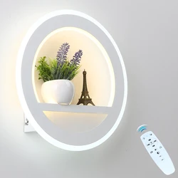 2.4G RF Remote Control LED Wall Light Dimmable Modern Bedroom Living Room Wall Lamp With Flower And Tower AC90-220V