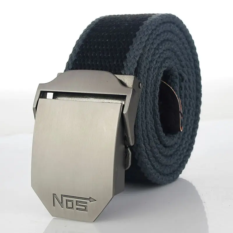 BOKADIAO Mannen & Vrouwen Militaire Canvas riem luxe Metalen gesp jeans riem Wit Leger tactische riemen voor vrouwen tailleband riem mannelijk