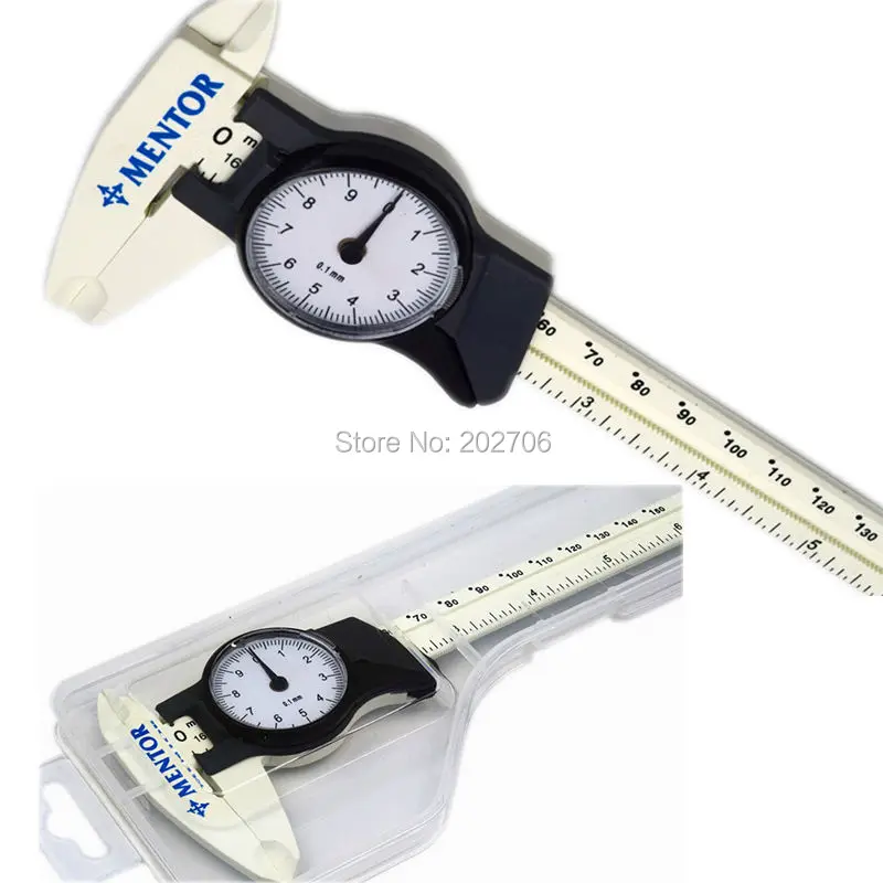 Express free shipping 150mm 6inch plastic Dial caliper 0-150mm dial vernier caliper micrometer gauge 200pcs/lot