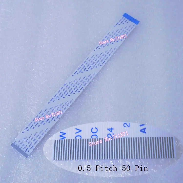 0.5 Pitch Type A Type B 50 Pin 50P FFC Flexible Flat Cable Spacing 0.5 50Pin FFC Line Wire cord Width 25.5 50P Soft ribbon Cable