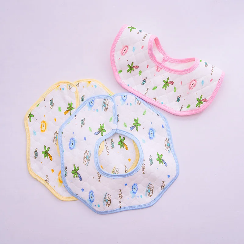 2018 3pcs/Lot New Cute Baby Bandana Bibs Cartoon Animal Print 100% Cotton Newborn Infant Girls Boys Toddler Triangle Scarf