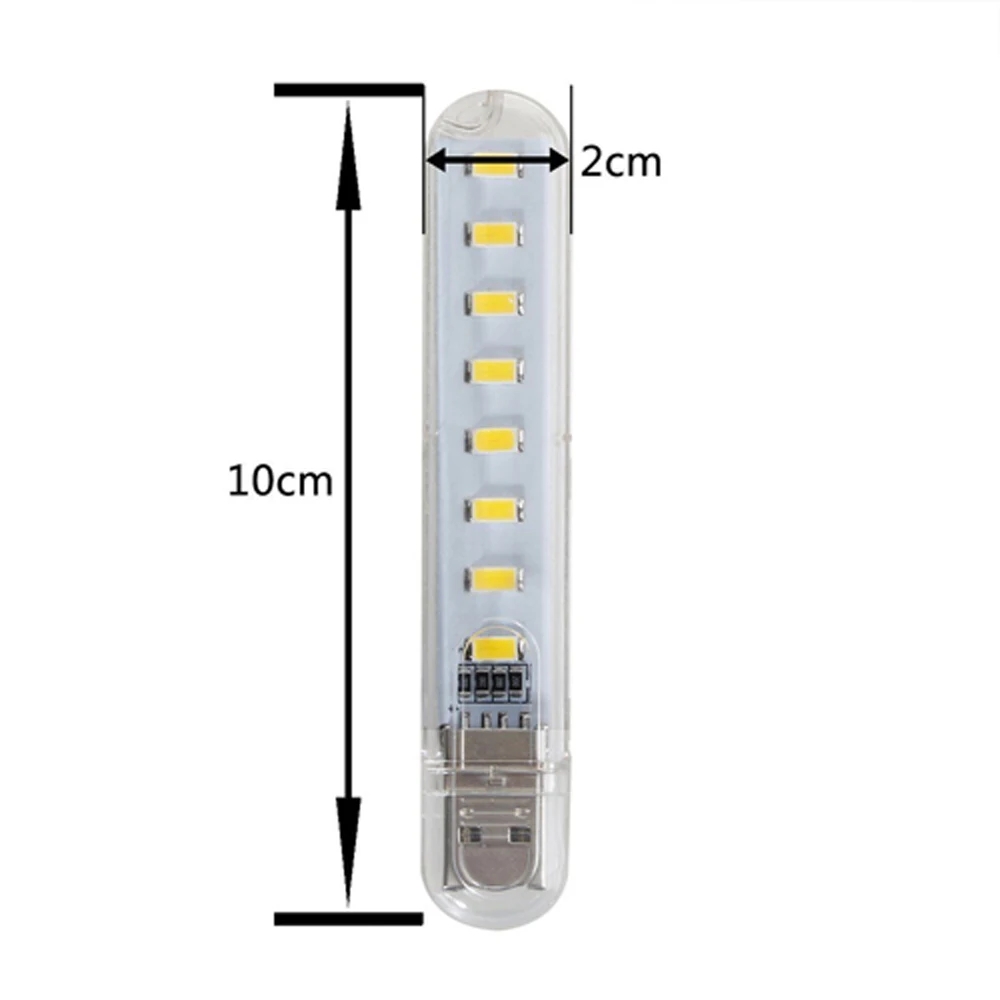 Mini 3LEDs 8LEDs USB 5V LED Night light Desk Book Reading Lamp Camping Bulb Children\'s gifts For Mobile Charger Laptops