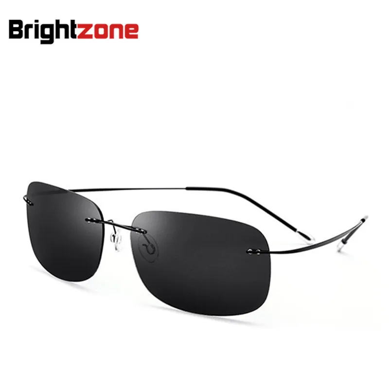 

2023 New arrival Ultra-light Fashion Rimless Polarized Titanium Classic Out-door UV400 Sunglasses Eyeglasses Sun-shade Glasses