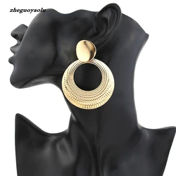 2019 New Personality Simple Fashion Wild Earrings Geometric Round Big Earrings Women's Wedding Jewelry Wholesale Vintage Jewelry