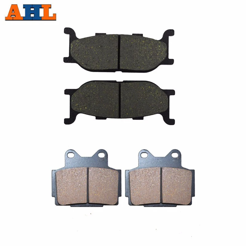 AHL Motorcycle Front & Rear Brake Pads For YAMAHA XJ 600 XJ600 S Black Brake Disc Pad