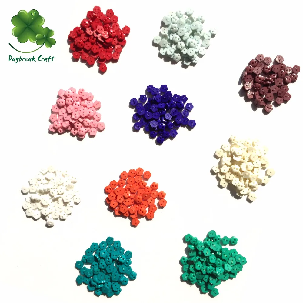 

6mm Mini flower Buttons mixed colors collection-2000pcs/lot