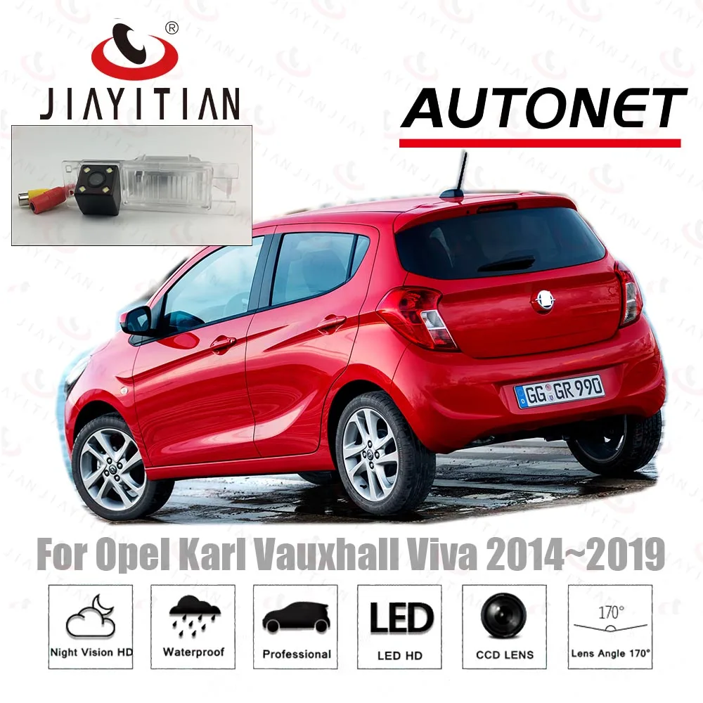 JiaYiTian Rear View Camera For Opel Karl Vauxhall Viva 2014~2018 CCD Night Vision License Plate Camera backup camera Reverse CAM