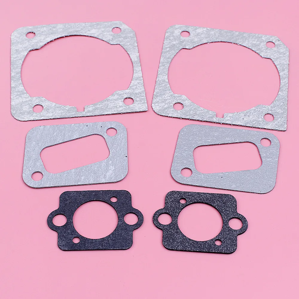 Cylinder Muffler Carburetor Gasket Set For Husqvarna 340 345 350 346XP Garden Tool Chainsaw Replacement Spare Part