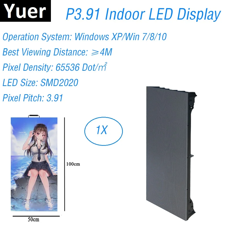 P3.91 Indoor LED Display 1000X500MM LED Display Cabinet P3.91 Indoor Advertisting Stage LED Display Screen Cabinet For TV Stage