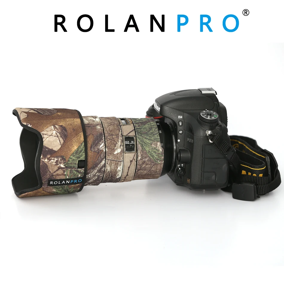 ROLANPRO-Protector de camuflaje para lente, funda protectora para lente de cámara Nikon AFS 24-70mm F2.8G, SLR