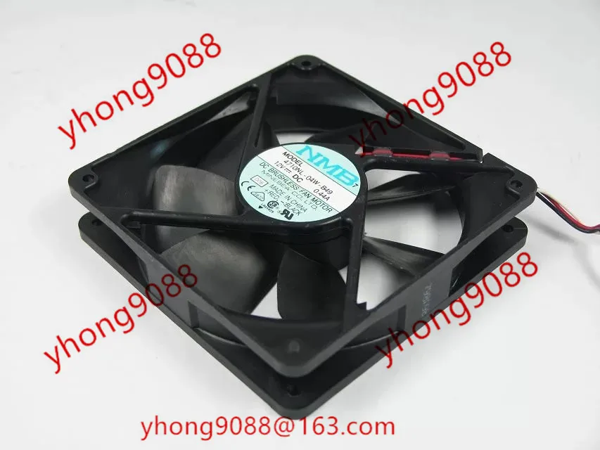 NMB-MAT 4710NL-04W-B49 D05 D06 DC 12V 0.44A 3-Wire 120x120x25mm Server Cooling Fan