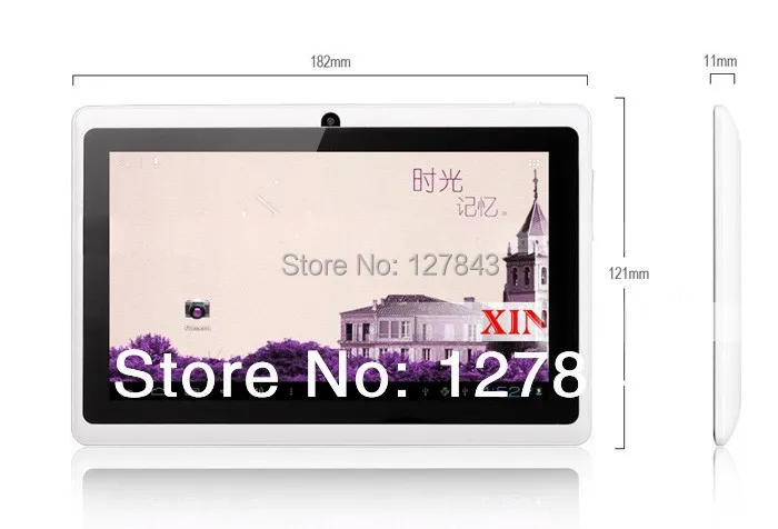 DHL Free shipping 20pcs/lot 7 inch Q88 Allwinner Dual Core A23 android 4.4  512M 8G WIFI Dual Camera OTG Tablet PC