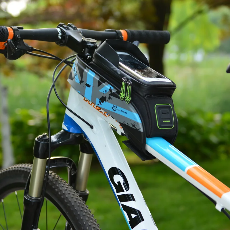 ROCKBROS-funda de teléfono para bicicleta, resistente a la lluvia, con pantalla táctil, accesorios para ciclismo, 5,8/6,0