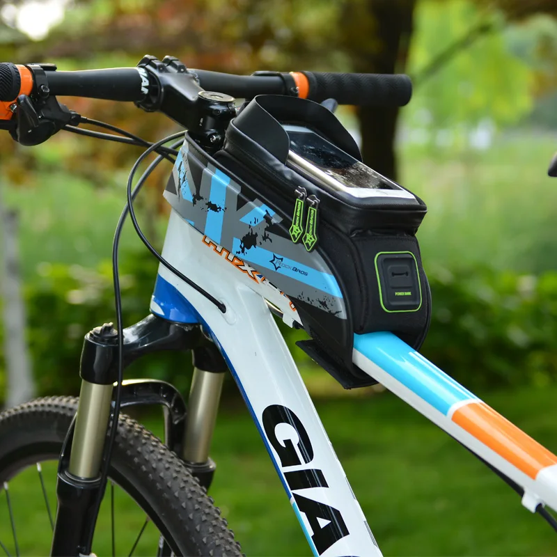 ROCKBROS Phone Bicycle Bike Bags Rainproof 5.8/6.0 Phone Case Touch Screen Cycling Bicycle bags Panniers Frame Bike Accessories
