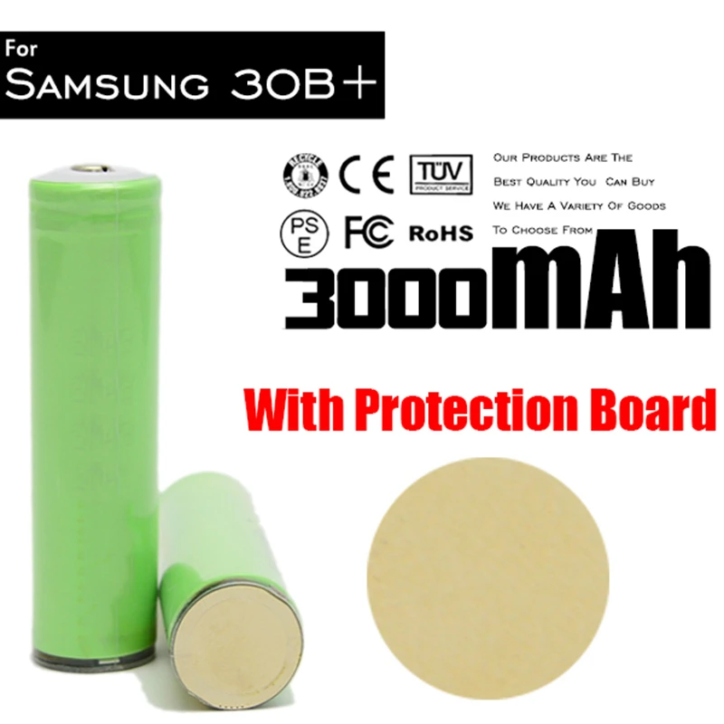 4pcs/lot Protected Real Capacity 3000mah Original 18650 li ion battery for Samsung batteries 3.7v 30B  for Power Bank