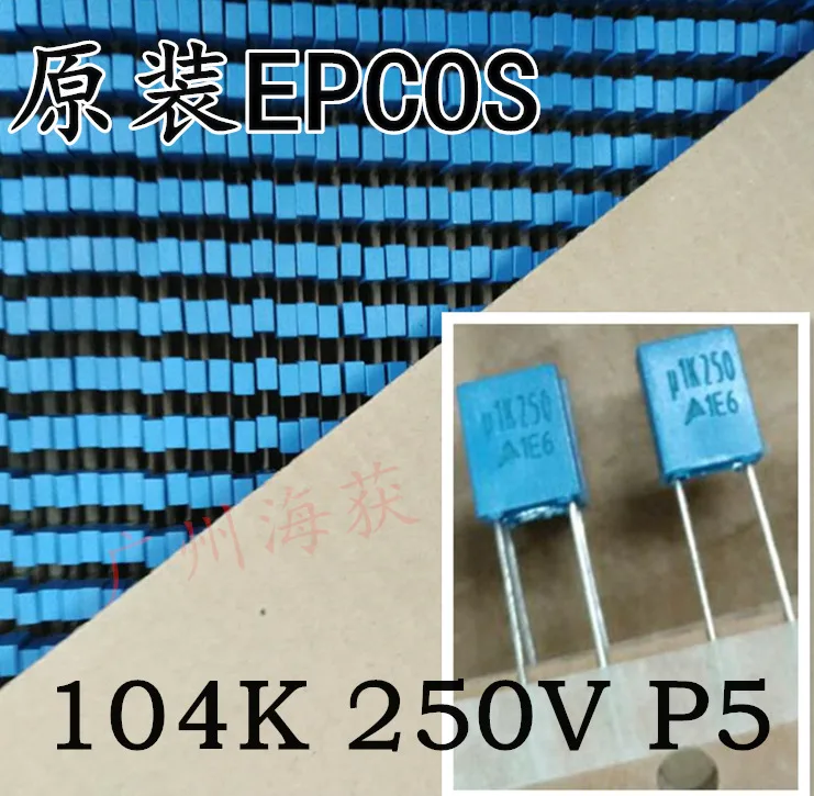 

2019 hot sale 20PCS/50PCS 104 250V 0.1UF 100n 250V U1K250V Correction Square Capacitance EPCOS free shipping