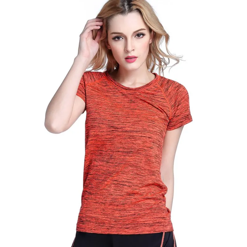 Quick Dry Professional Women Sports T Shirt For Yoga Fitness Running Jogging Gym Breathable Exercises Short Running Tops