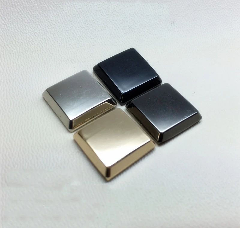 8-15mm Alloy Flat Square Mosaic Bracelet Rivet Cap Studs For Leather Craft Bag Shoe Wallet Punk Rock Trims Jewelry Accessories