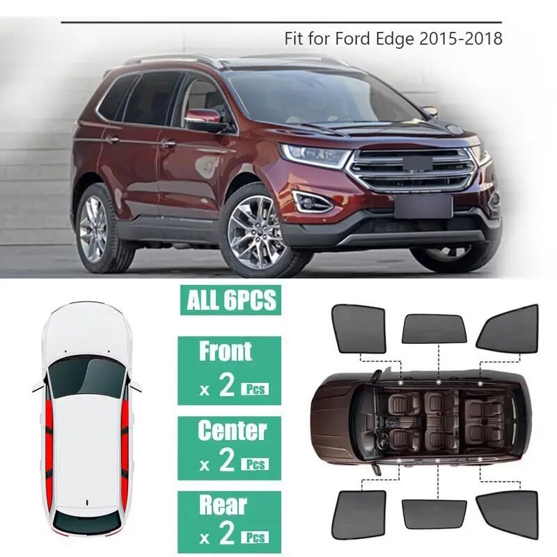 

Side Windows Magnetic Sun Shade UV Protection Ray Blocking Mesh Visor Fit For Ford Edge 2015-2018