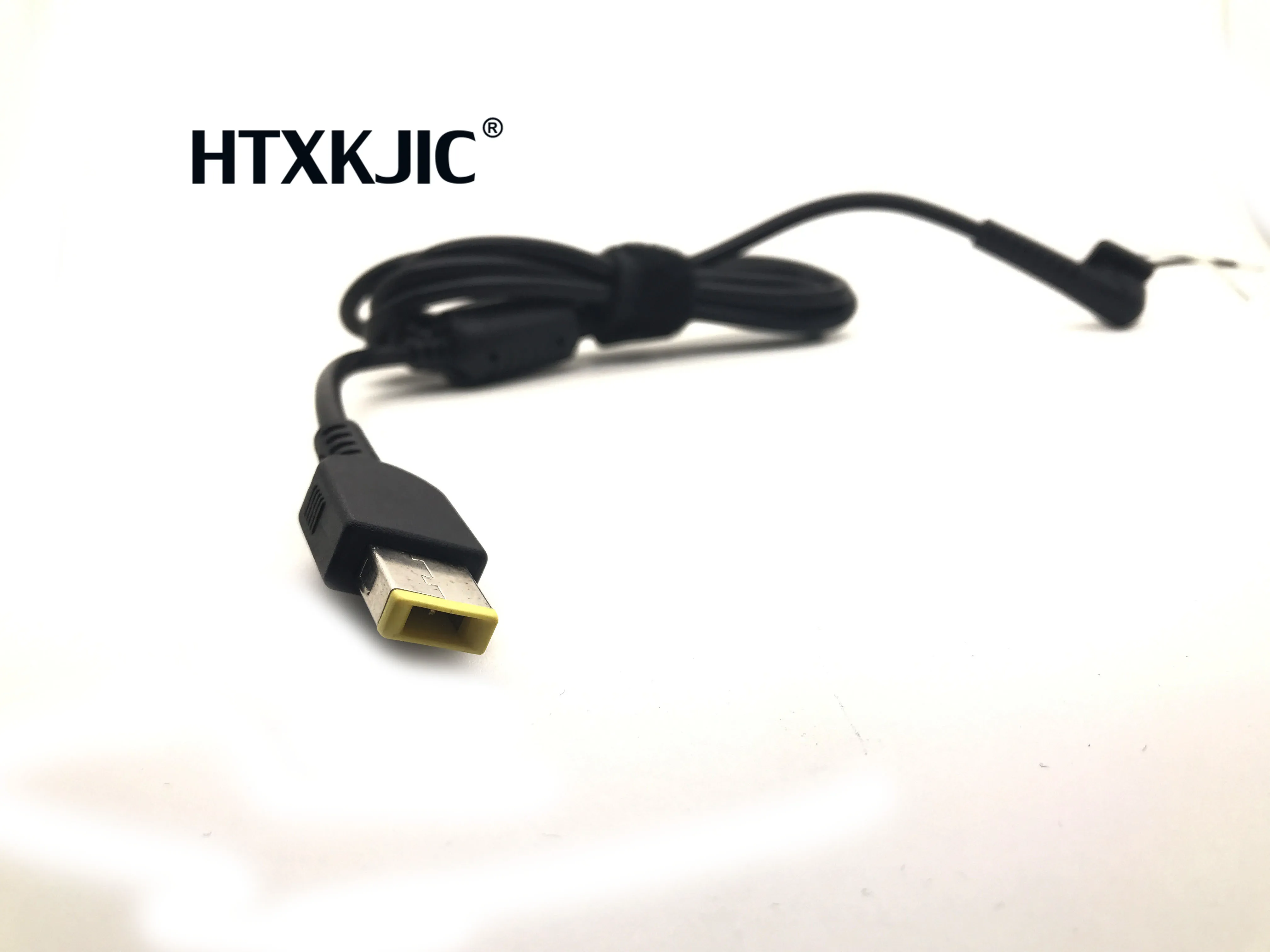 Cabo de alimentação com conector dc, cabo de alimentação para laptop lenovo ideapad yoga, conector quadrado, carregador, adaptador de pc, notebook