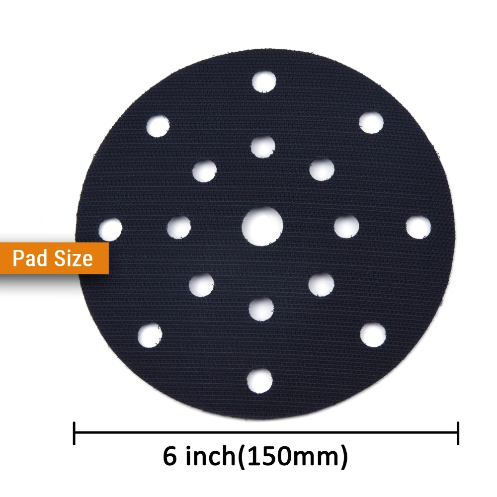 Buffering Pad 6 Inch 150mm 17-Hole Ultra-thin Surface Protection Interface Pad for Sanding Pads and Hook&Loop Sanding Discs