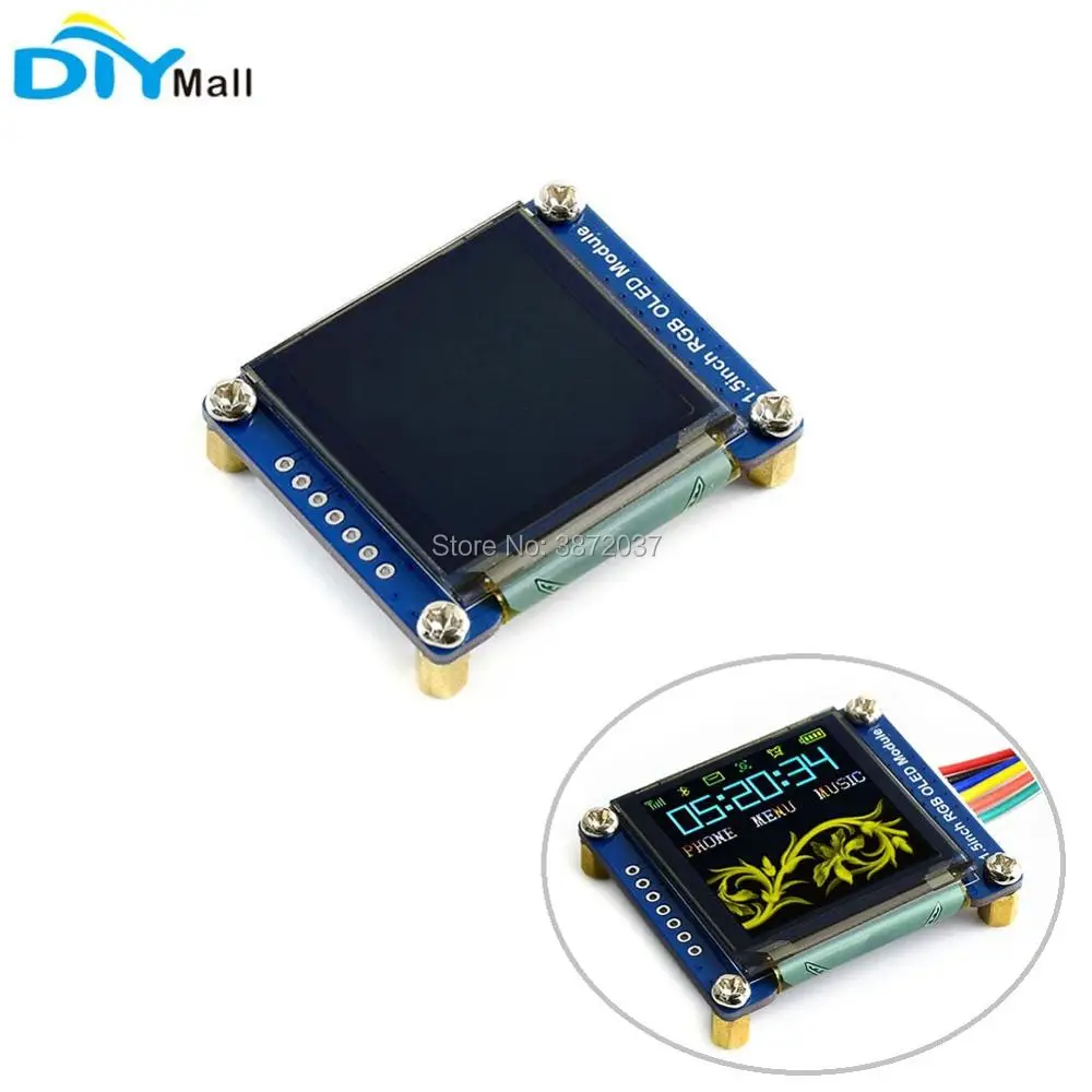 

1.5inch 1.5" RGB OLED Screen Display Module 128X128 SSD1351 SPI I2C IIC for Arduino Raspberry Pi STM32