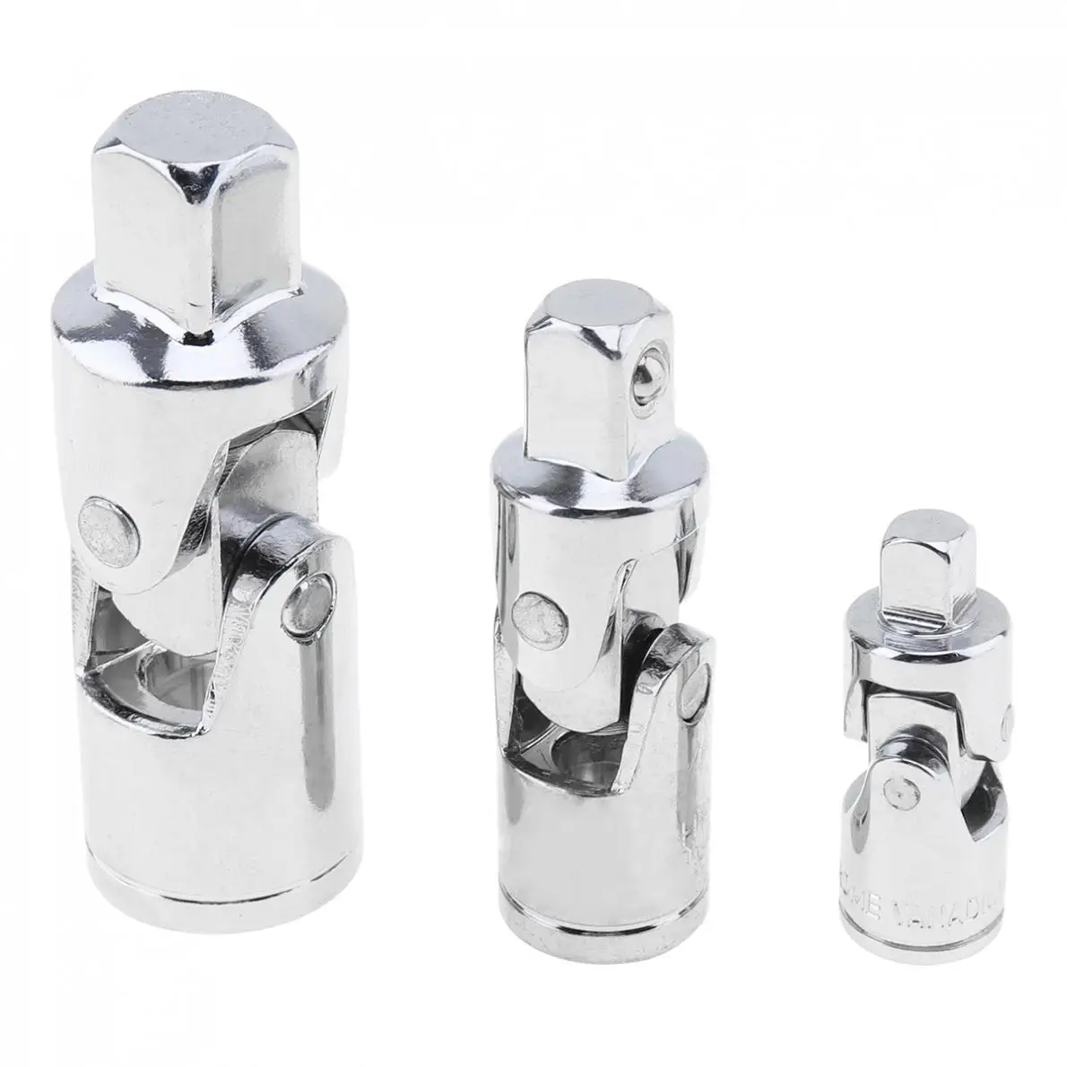 3 pz/lotto argento giunto universale presa adattatore Bendy Knuckles Set 1/2in 1/4in 3/8in