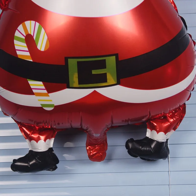 Ballon Géant Père Noël Sur Pied – Déco De Noël En Aluminium, 90 X 155 Cm, Pour Intérieur Et Extérieur