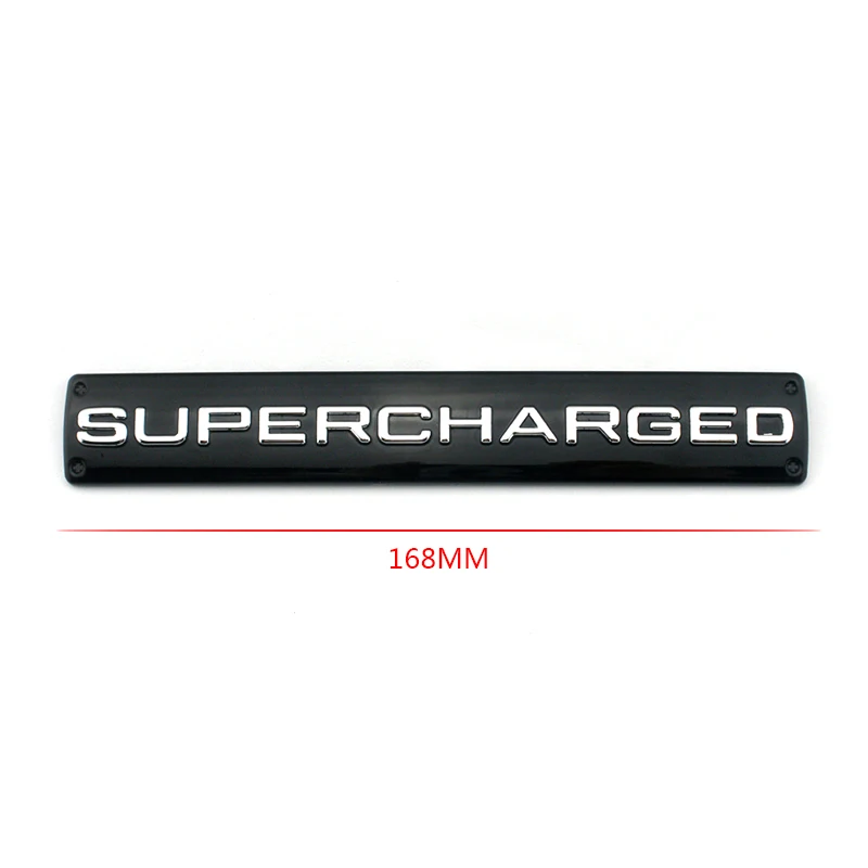 Plastic Auto Badge Supercharged Emblem Car Tailget Decal Sticker Adhesive Logo For Range Rover