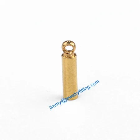 

Jewelry findings raw brass End caps for laether cord end cap crimp beads 2.5*10mm