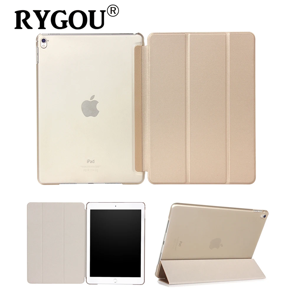 RYGOU For iPad Pro 9.7 inch Case, PU Leather Smart Cover Magnet Auto Wake up Sleep Flip Case For iPad Pro 12.9 1st 2nd Gen Cover