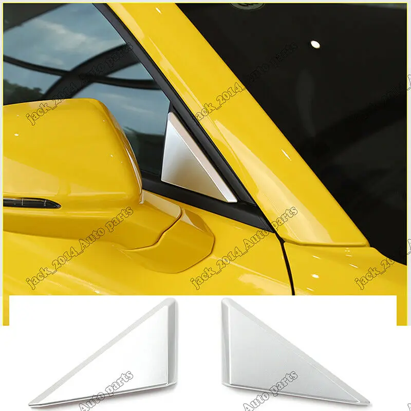 

ABS Chrome Side Door Window Front Triangle Mirror Bracket For Chevrolet Camaro 2017-2018