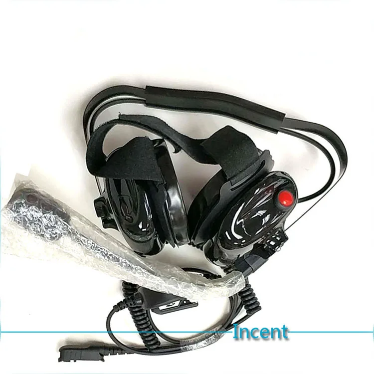 VOIONAIR Black Heavy Duty Noise Reduction Headset for Motorola XIR P6600 P6620 E8600 E8608 MTP3100 MTP3150