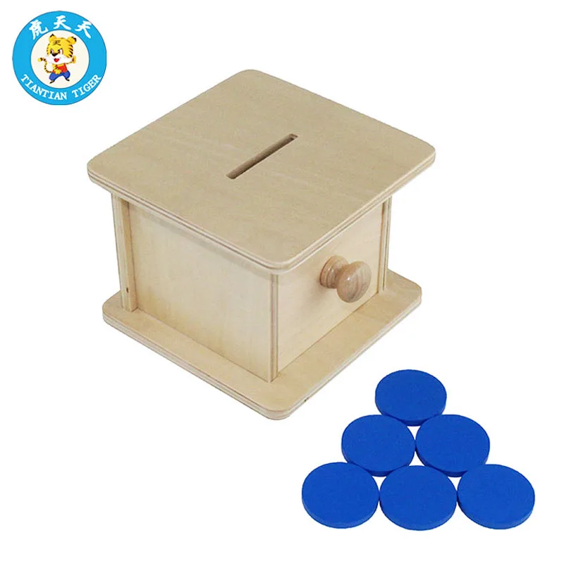 Монтессори детские деревянные развивающие игрушки дошкольные игрушки для младенцев и малышей деревянная коробка для монет