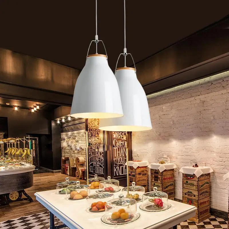 

warehouse 1 pcs Aluminum hanging lamp sconces Lampshade pendant Lighting Nordic Shopcase Family porch light E27 Cabinet Lighting