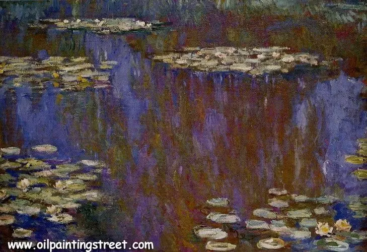 100% handmade Oil Painting Reproduction on linen canvas with Museum quality,Water Lilies by Claude Monet