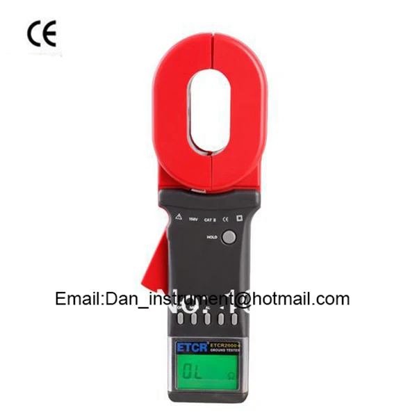 Free Shipping New ETCR2000+ Clamp On Ground Earth Resistance Tester Meter