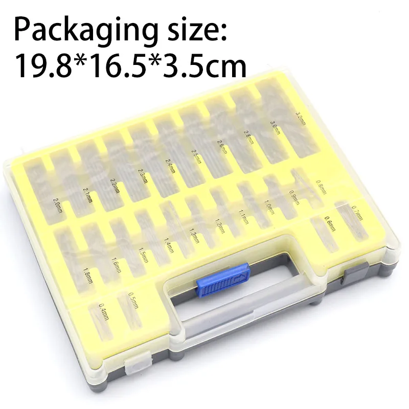 Juego de microbrocas helicoidales HSS, 150mm-0,4mm, Mini taladro eléctrico de precisión pequeño, broca PCB, fabricante de agujeros para Metal y madera, 3,2 Uds.
