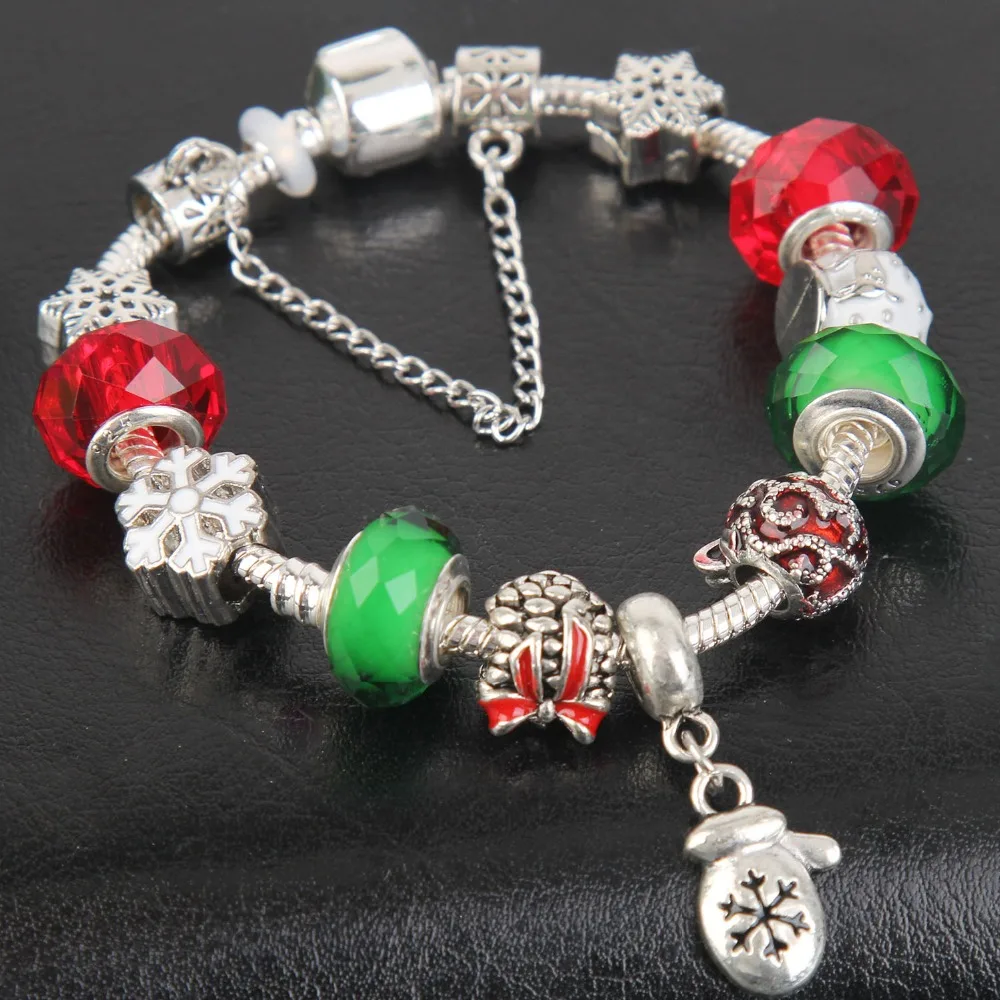 2023Santa Claus Elk Beads Beautiful Christmas Gifts Preferred DIY Fit Pa Bracelet Jewelry European Charm