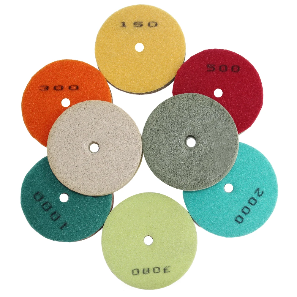 100mm Sponge Granite 4 Inch Sponge Diamond Polishing Pad For for Marble Artificial Stone