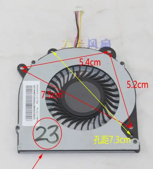 도매: 원래 AVC BAAA0705R5HPOFF 0.40A DC5V 4 라인 노트북 냉각 팬