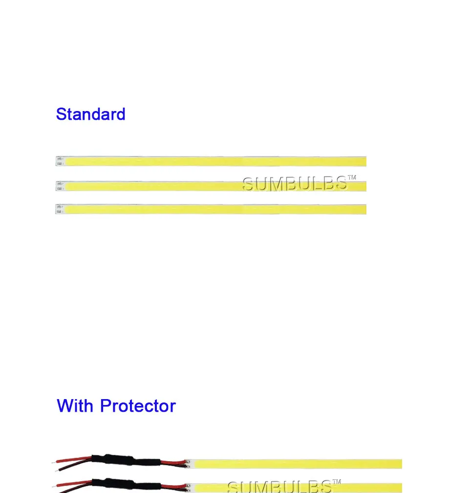 10 stücke 300x6MM 14W COB Streifen Led-leuchten DC 12V Chip On Board Bar Beleuchtung quelle 12v Indoor Outdoor Lampen 30CM 1000LM Led-lampe – Detail 7