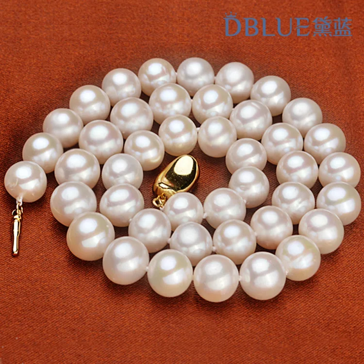 

word 925 Sterling eal natural big Natural pearl Long Necklace 9-10mm near