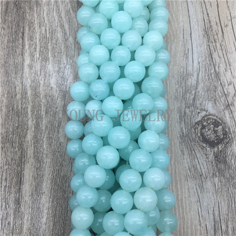 Sky blue Clear Malaysian Jades bead,Nature Stone Smooth Round beads 15