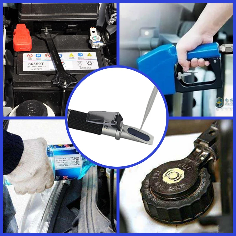 4 in 1 ATC Refractometer Antifreeze Coolant Tester Adblue Engine Fluid Propylene Ethylene Glycol Detector Car Clean Battery Test