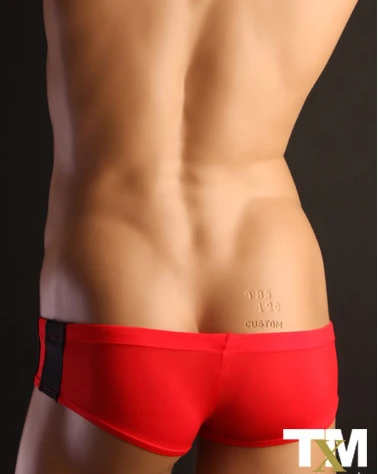 Free shipping  male panties ultra-low-waisted silky male panties 4025