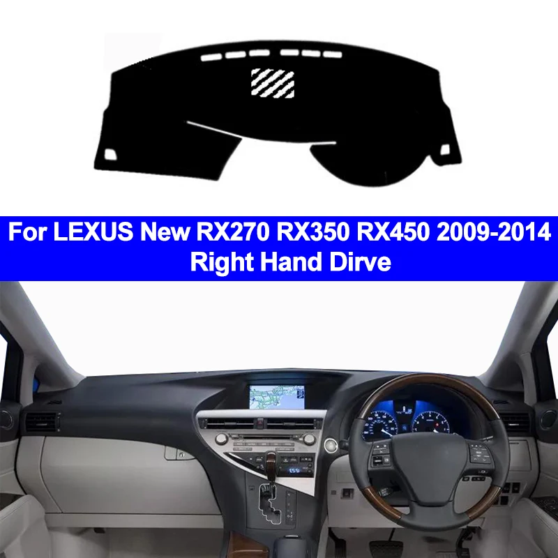 2 Layers Car Inner Dashboard Cover For LEXUS New RX270 RX350 RX450 2009- 2011 2012 2013 2014 Dash Mat Sun Shade Pad Car Styling